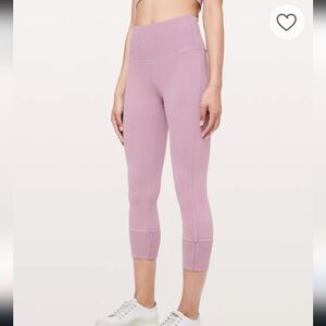 Lululemon Athletica Wunder Under Crop HR 23" Rib Size 12